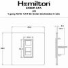 Sheer CFX Polished Brass 1 gang RJ45 CAT 5E Outlet - Unshielded White - Image 2