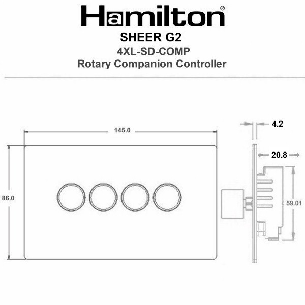Sheer G2 Satin Steel 4g Rotary Companion Controller Satin Steel