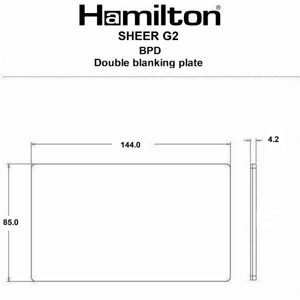 Sheer G2 Anthra Gray Double Blank Plate
