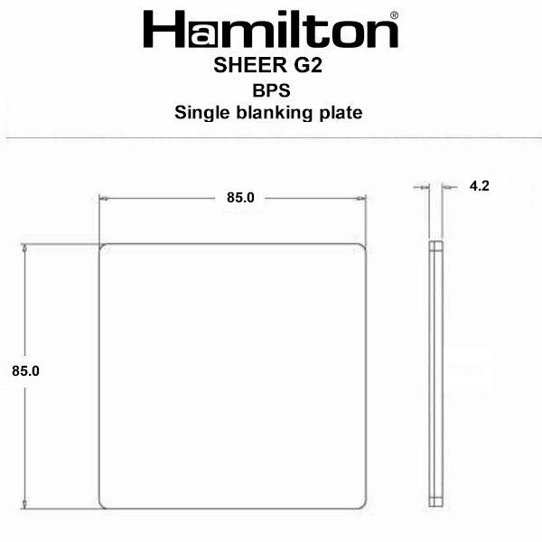 Sheer G2 Anthra Gray Single Blank Plate