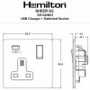 Sheer G2 Polished Brass 1 gang 13A Single Pole Switched Socket with 1 USB Outlets 1x2.1A Polished Brass/White