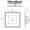 Linea-Georgian CFX Connaught Bronze Frame/Connaught Bronze Front 1 gang 15A 110V AC American Unswitched Socket Black