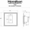 Linea-Georgian CFX Polished Brass Frame/Polished Brass Front 1 gang Non-Isolated TV (Female) (DAB Compatible) White - Image 2