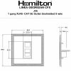Linea-Georgian CFX Etrium Bronze Frame/Etrium Bronze Front 1 gang RJ45 CAT 5E Outlet - Unshielded Black