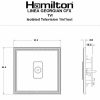 Linea-Georgian CFX Polished Brass Frame/Polished Brass Front 1 gang Isolated TV 1in/1out White - Image 2