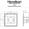 Linea-Perlina CFX Polished Brass Frame/Polished Brass Front 1 gang 10/16A 220/250V AC German Unswitched Socket White - Image 2