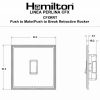 Linea-Perlina CFX Etrium Bronze Frame/Etrium Bronze Front 1 gang 10AX Push To Make/Push to Break Retractive Rocker Etrium Bronze/Black - Image 2