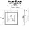 Linea-Perlina CFX Polished Brass Frame/Polished Brass Front Non-Isolated TV+FM+SAT Triplexer 1in/3out (DAB Compatible) White - Image 2