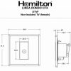 Linea-Rondo CFX Bright Chrome Frame/Polished Brass Front 1 gang Non-Isolated TV (Female) (DAB Compatible) White - Image 2