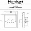 Woods Chamfered Medium Oak 2 gang 100W LED 2 Way Push On/Off Rotary Dimmer Satin Chrome - Image 2