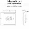 Woods Chamfered Light Oak Isolated TV/FM Diplexer 1in/2out White - Image 2