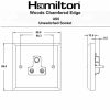 Woods Chamfered Light Oak 1 gang 5A Unswitched Socket White - Image 2