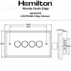 Woods Ovolo Light Oak 4 gang 100W LED 2 Way Push On/Off Rotary Dimmer Bright Chrome - Image 2