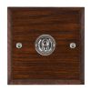 Woods Chamfered Antique Mahogany 1 gang 20AX Intermediate Toggle Bright Chrome