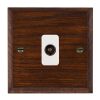Woods Chamfered Antique Mahogany 1 gang Isolated TV 1in/1out White