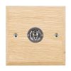 Woods Chamfered Light Oak 1 gang 20AX Intermediate Toggle Bright Chrome