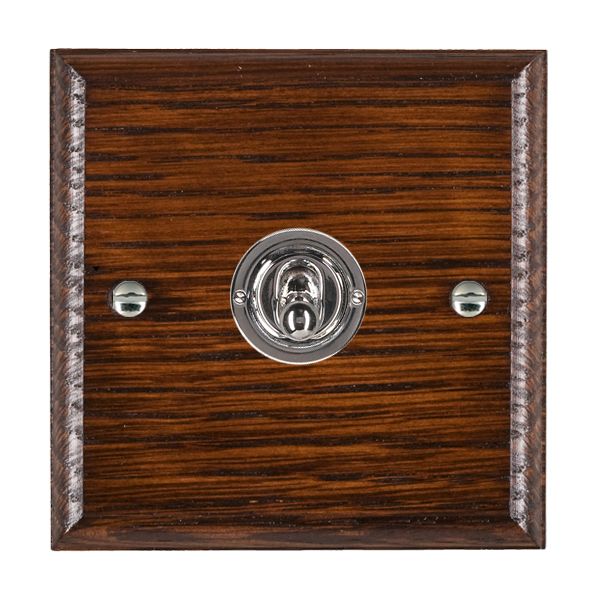 Woods Ovolo Antique Mahogany 1 gang 20AX Intermediate Toggle Bright Chrome
