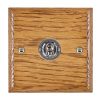 Woods Ovolo Medium Oak 1 gang 20AX Intermediate Toggle Bright Chrome